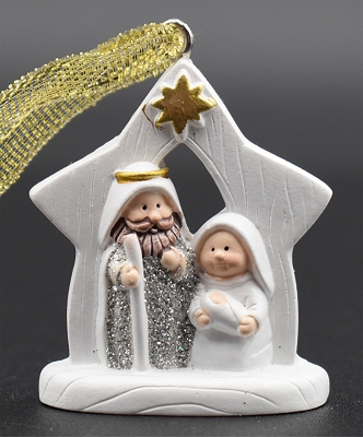 Holy Family Star Ornament