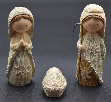 Faux Knit Holy Family