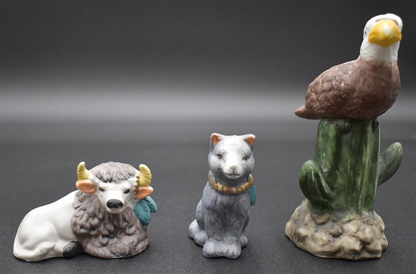 Indian Nativity - Bison, Wolf, Eagle