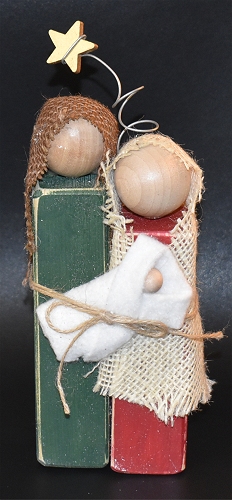 Wood Block Nativity